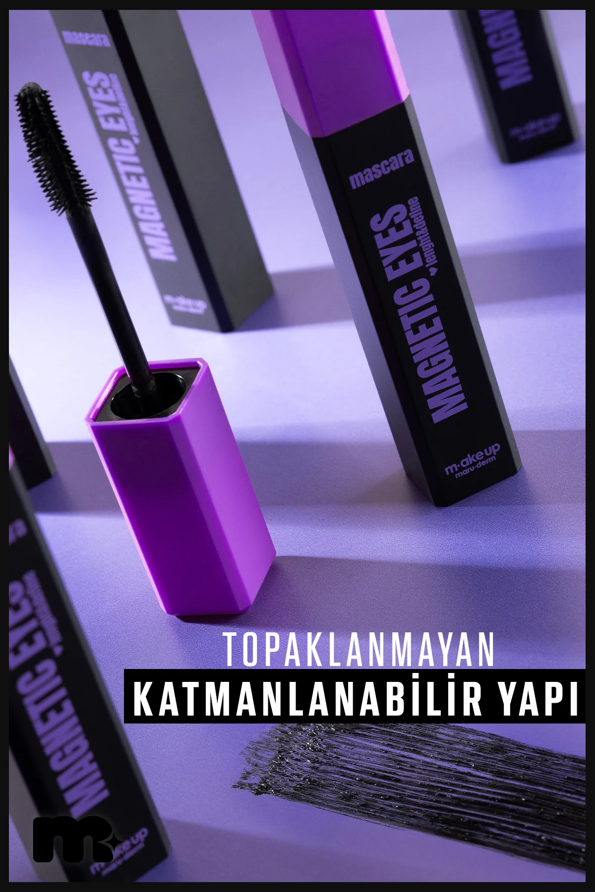 make up maruderm Yoğun Uzunluk ve Belirginleştirme Etkili Maskara – Length & Define Mascara