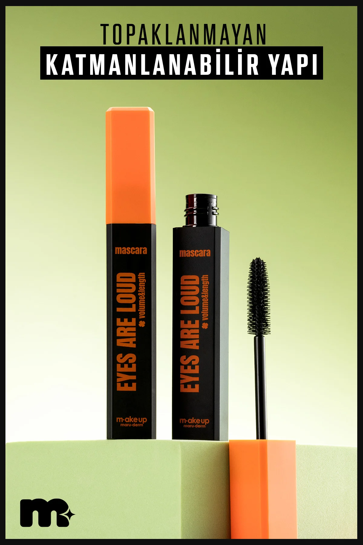 make up maruderm Yoğun Hacim ve Uzatma Etkili Maskara – Volume & 