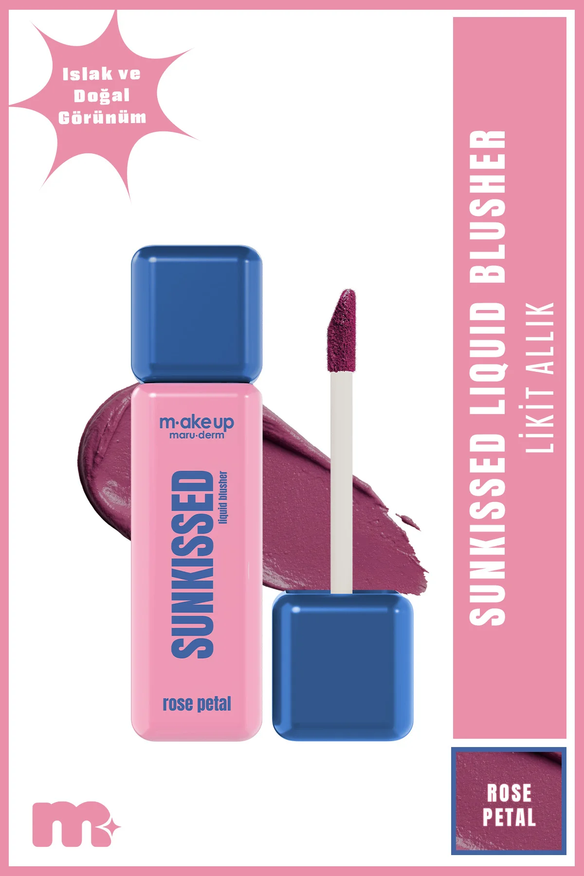 make up maruderm Yoğun Pigmentli Likit Allık – Liquid Blush Rose 