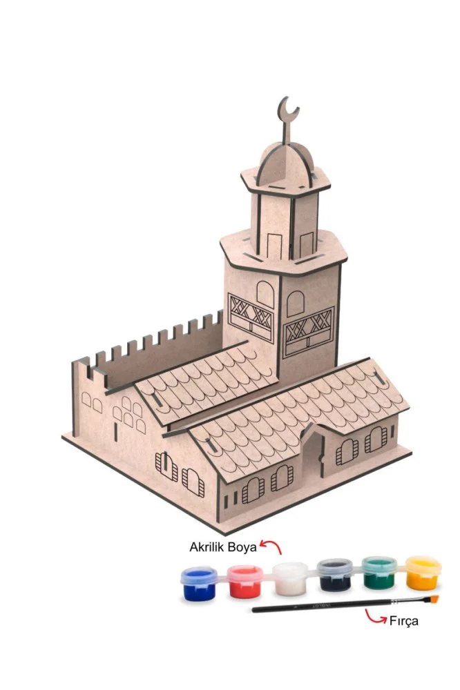 Maketix 3D Ahşap Boyama Seti Kız Kulesi 9787