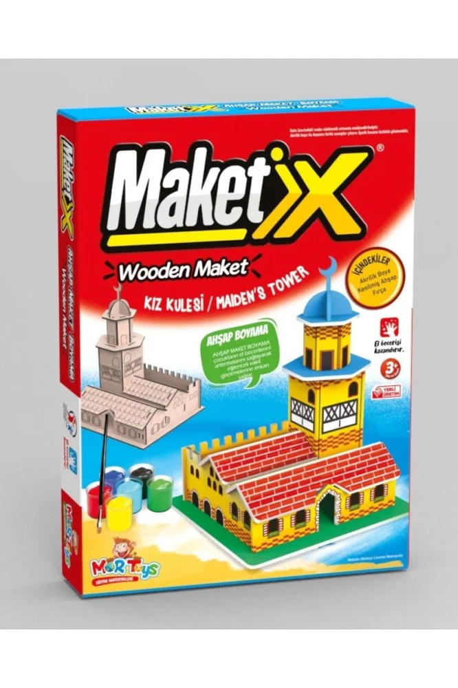 Maketix 3D Ahşap Boyama Seti Kız Kulesi 9787