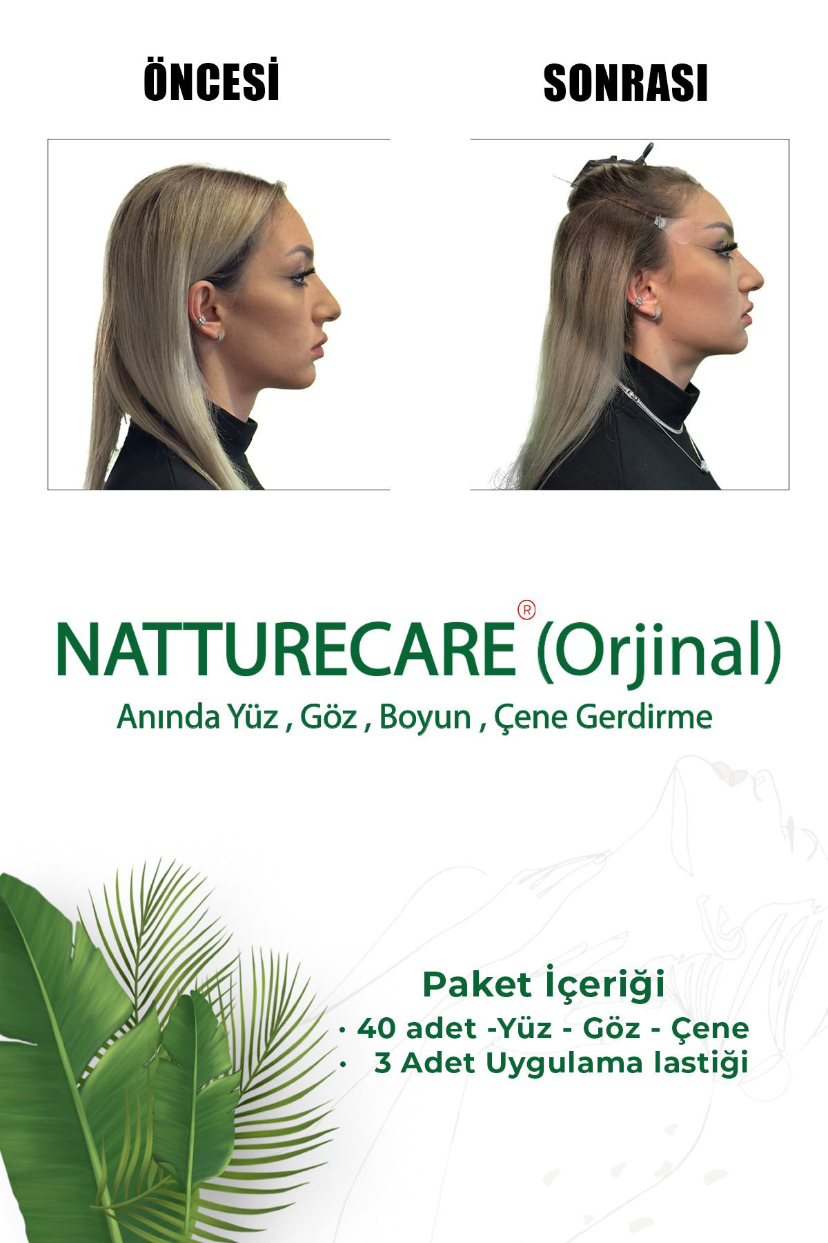Makeup Artist Ürünü Profesyonel Yüz-kaş-boyun Gerdirme Bantı Ipli