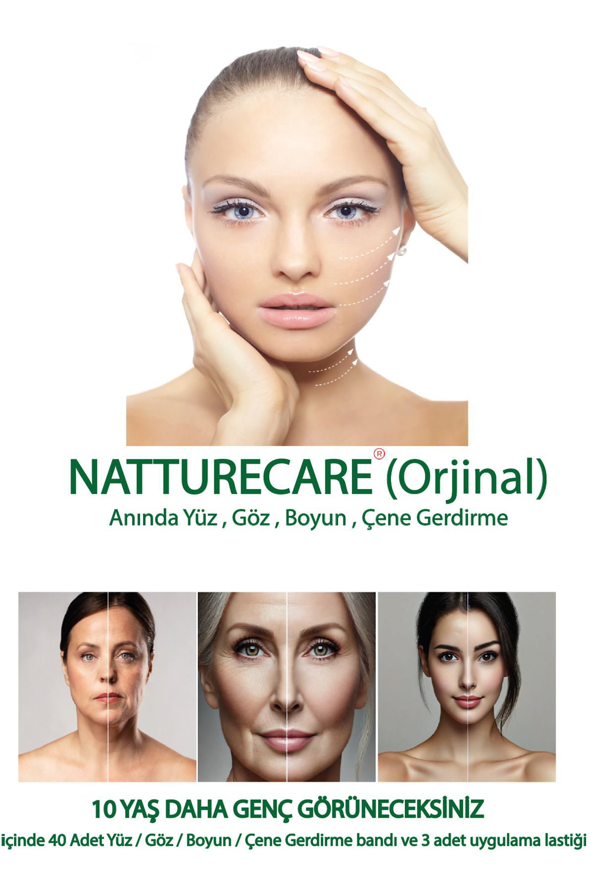 Makeup Artist Ürünü Profesyonel Yüz-kaş-boyun Gerdirme Bantı Ipli