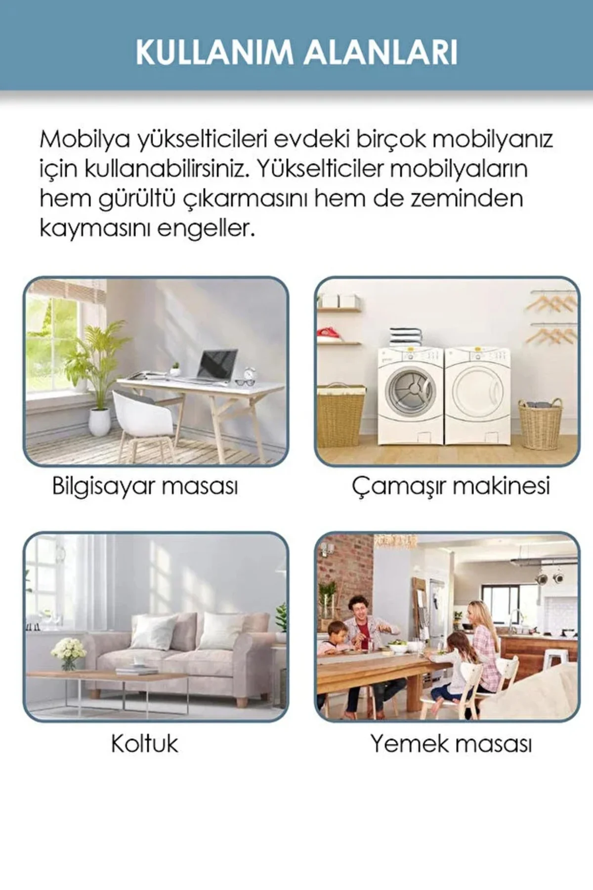 Makina Matik Çamaşır Makinesi Titreşim Önleyici 4 Adet Keçeler Ço