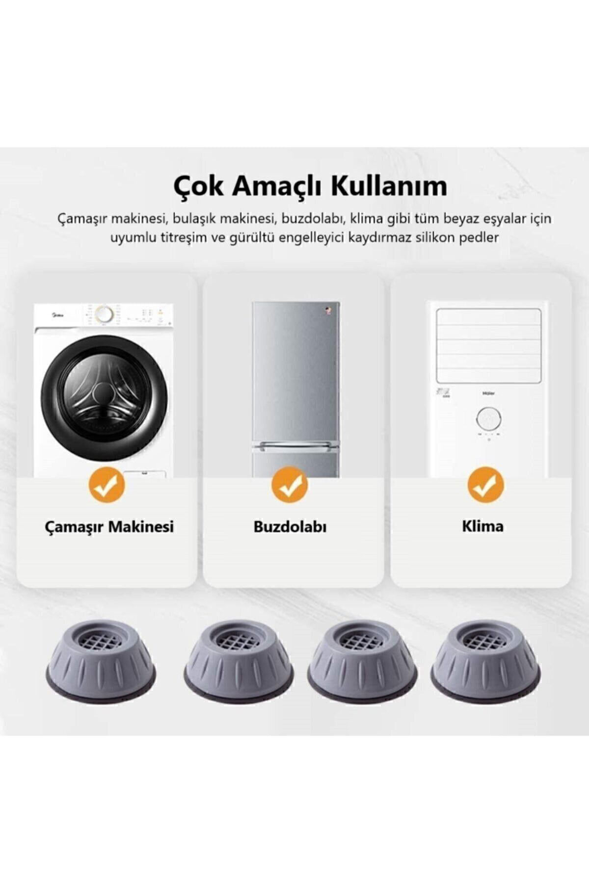 Makina Matik Çamaşır Makinesi Titreşim Önleyici Masa Ayakları Çok