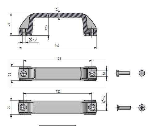 Makina ve Kapak Kulpu Kısa Model 2 Adet
