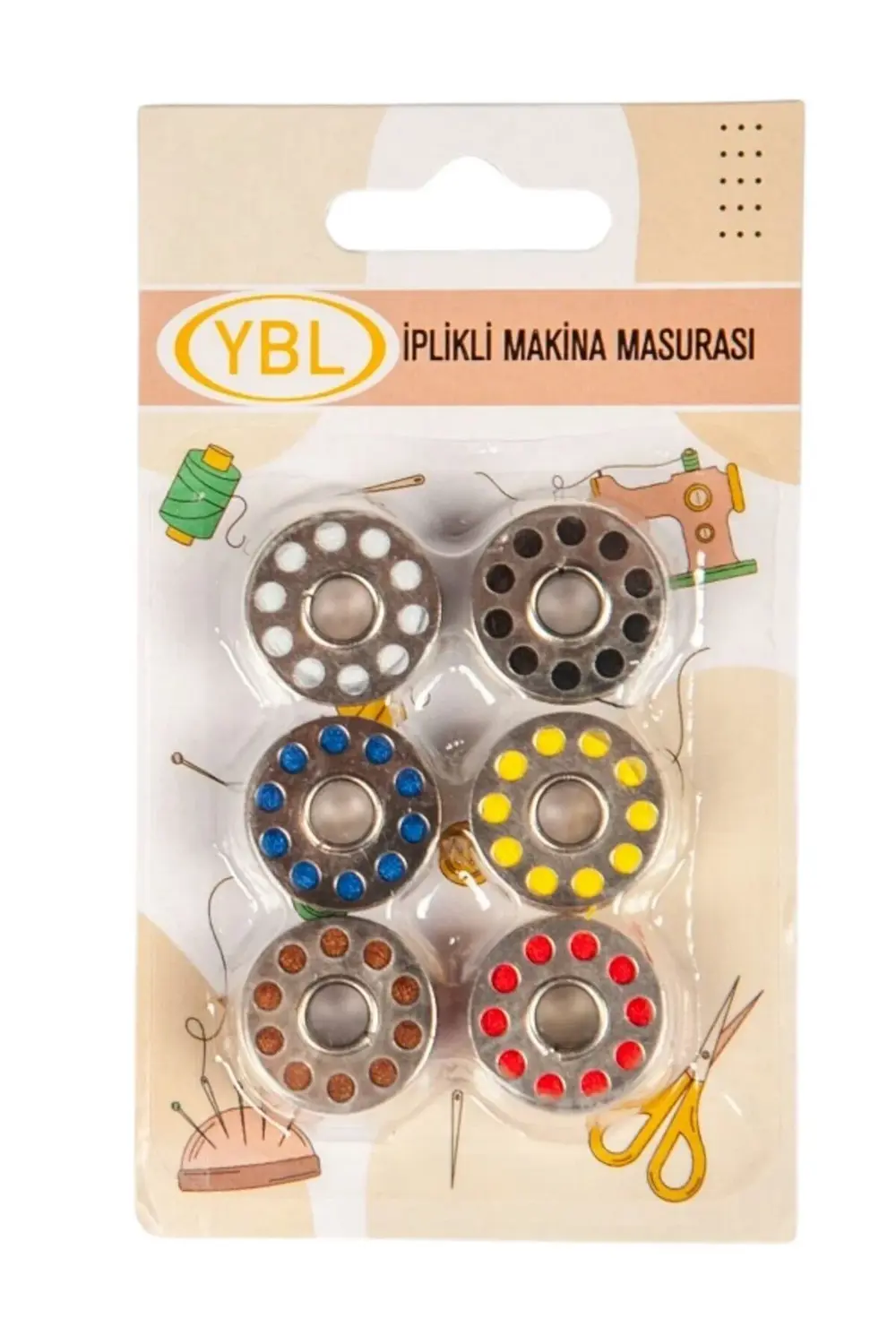 Makine Masurası İplikli Renkli 6'lı