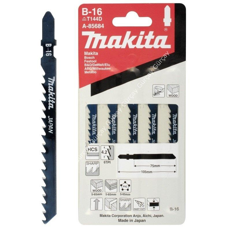 Makita  A-85684 / B-16 Dekupaj Testere 5'Li Paket