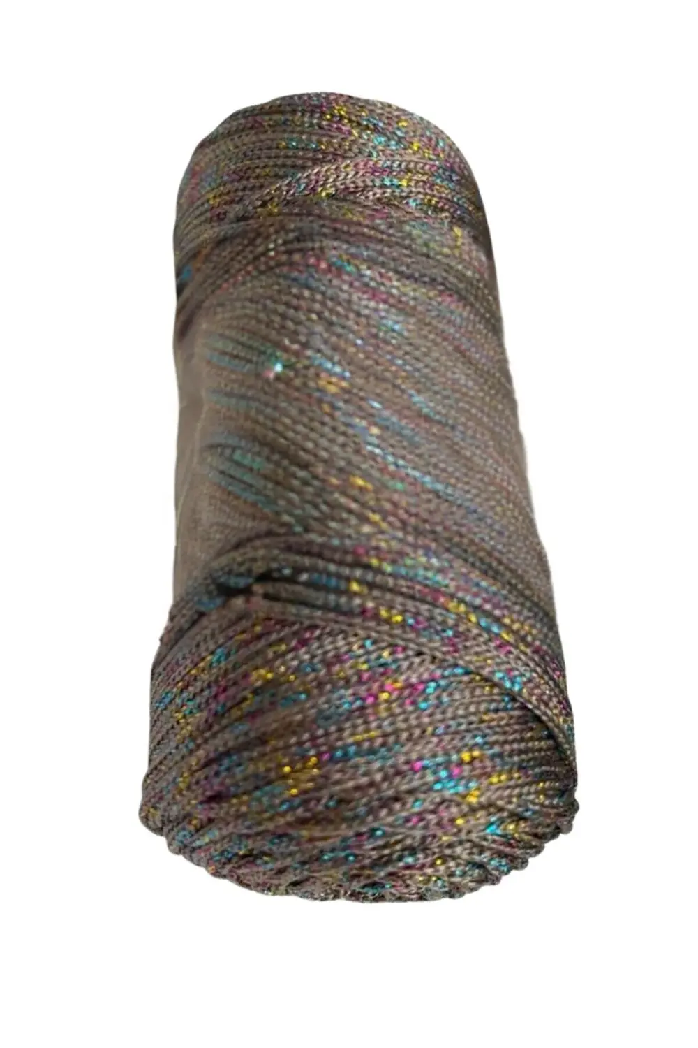 Makrome İpi 3mm Polyester Vizon Simli