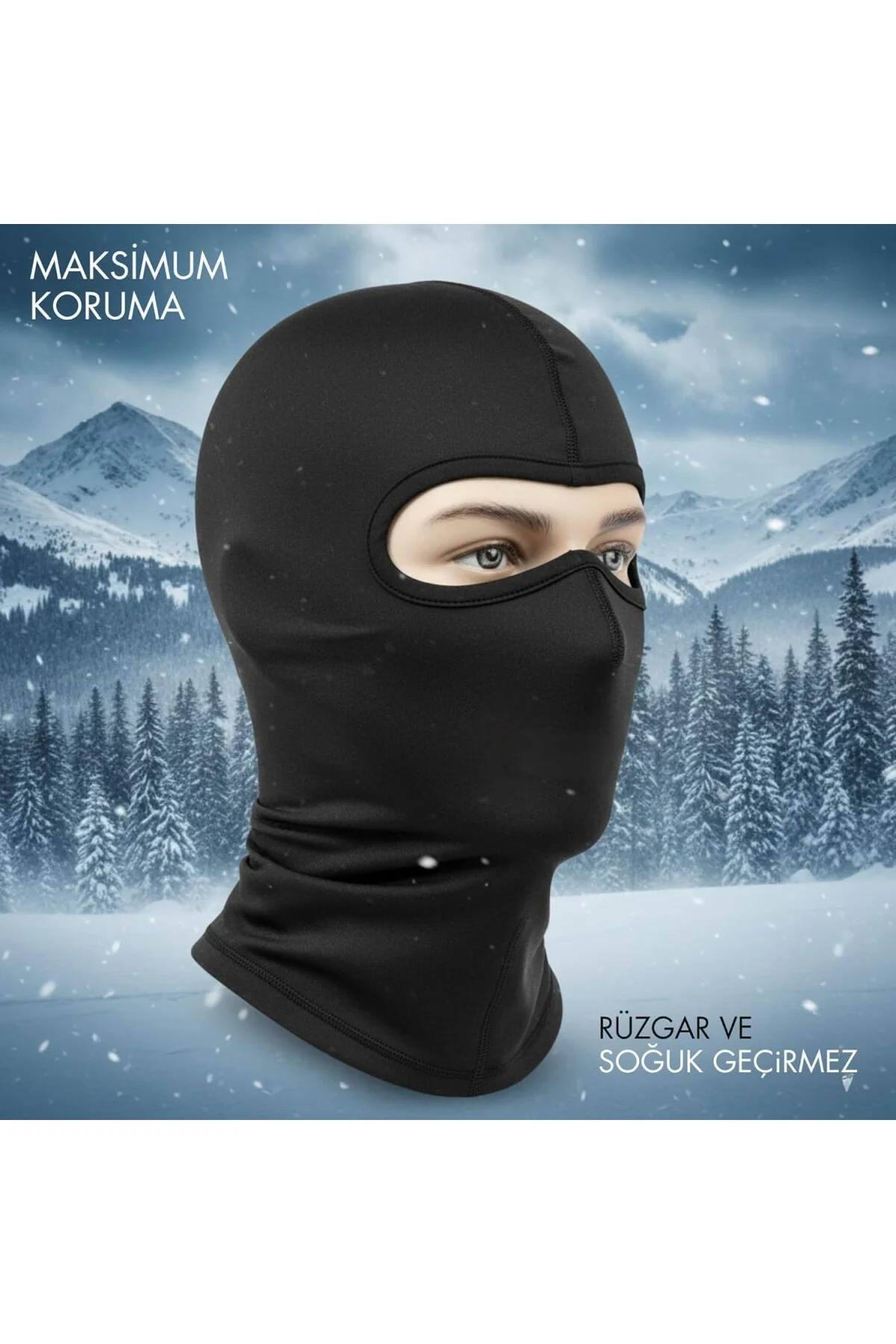Maksimum Koruma Kışlık Balaklava Maske | Rüzgar & Soğuk Geçirmez 