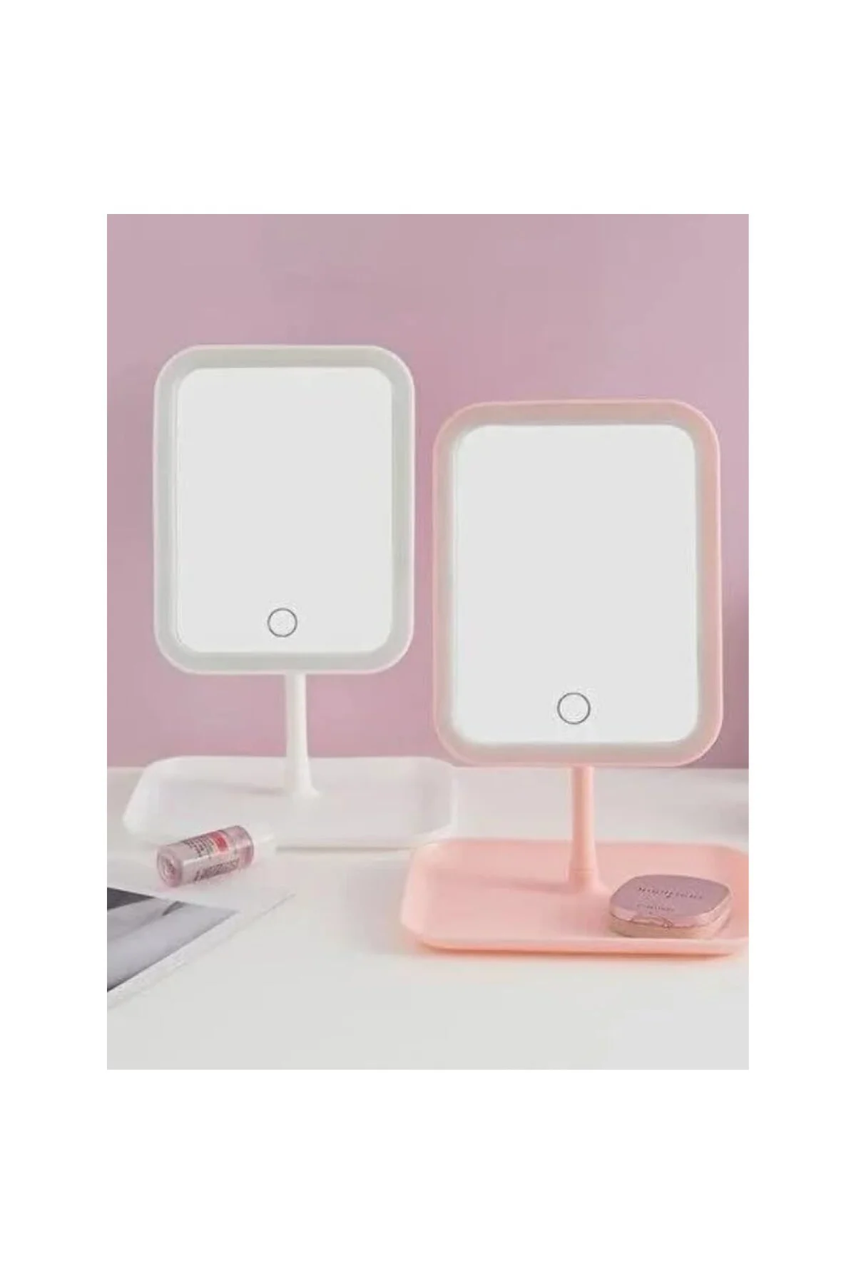 Makyaj Aynası Led Işıklı 3 Modlu Sarı-Beyaz Işık Makeup Mirror