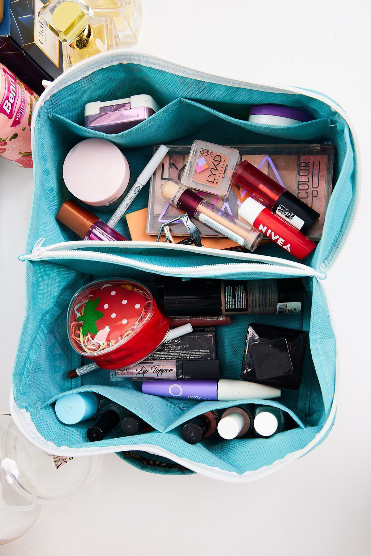 Pazar Kapısı Makyaj Çantası Düzenleyici Seyahat Tipi Çanta Organizer Otantik