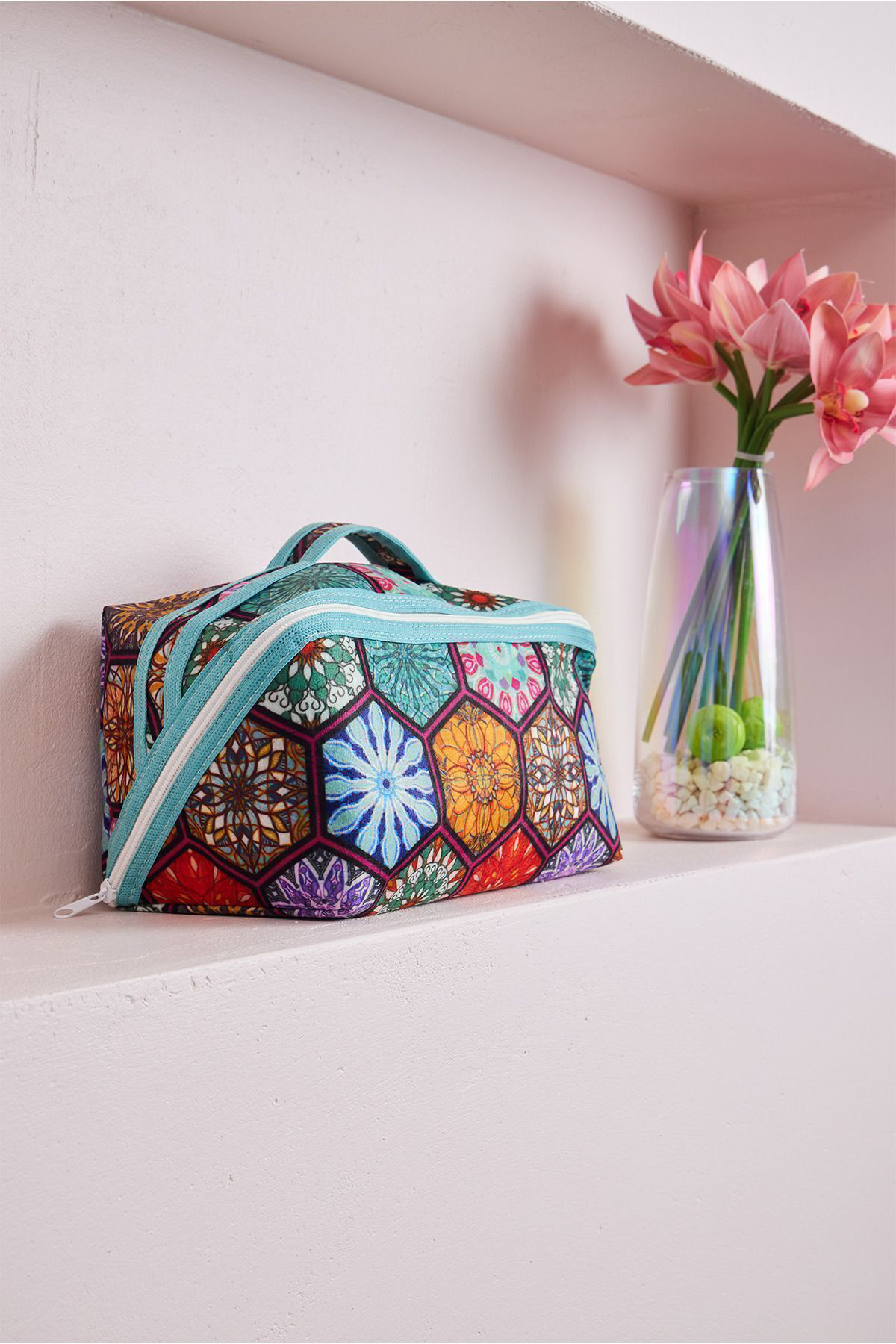 Pazar Kapısı Makyaj Çantası Düzenleyici Seyahat Tipi Çanta Organizer Otantik