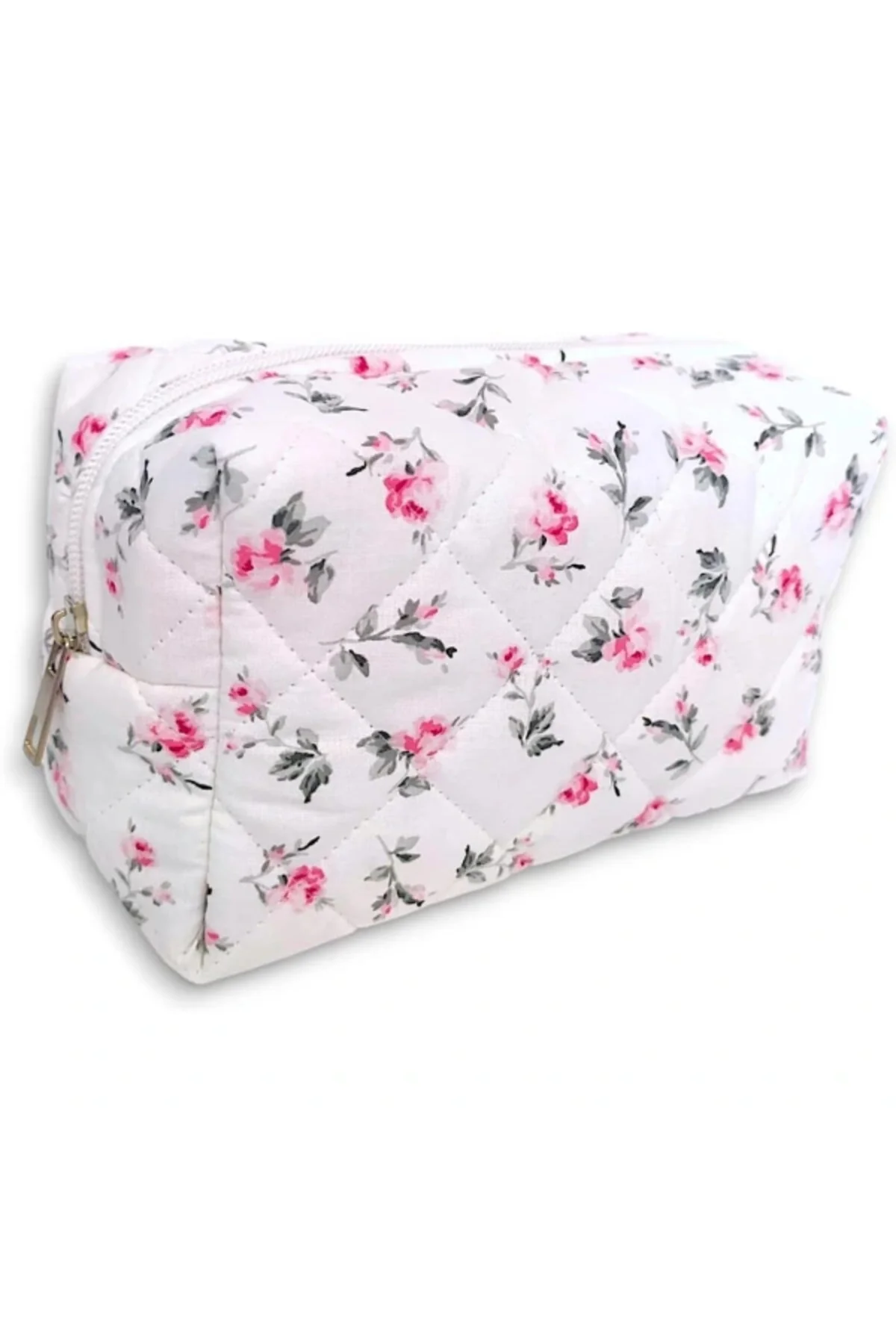 Makyaj Çantası | Makeup Bag | Kapitone Bakım Seyahat Kozmetik Çan