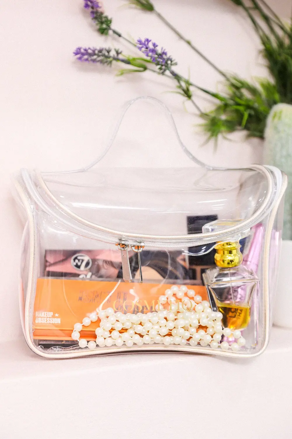 Makyaj Çantası Şeffaf Küçük Boy Makyaj Malzemeleri Çantası