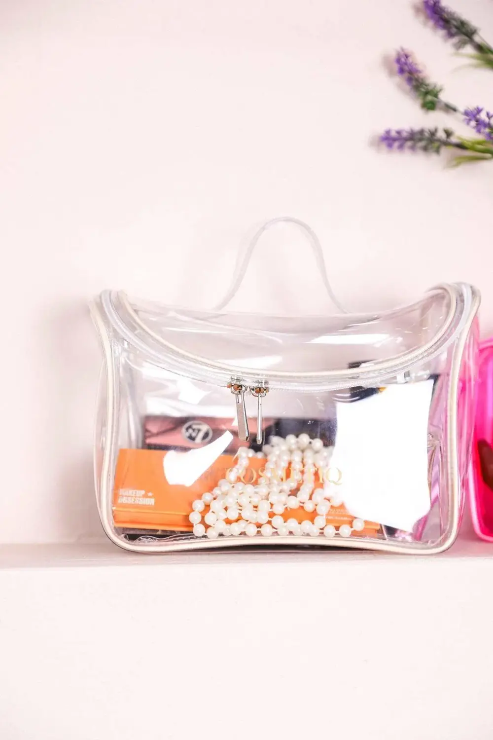 Makyaj Çantası Şeffaf Küçük Boy Makyaj Malzemeleri Çantası