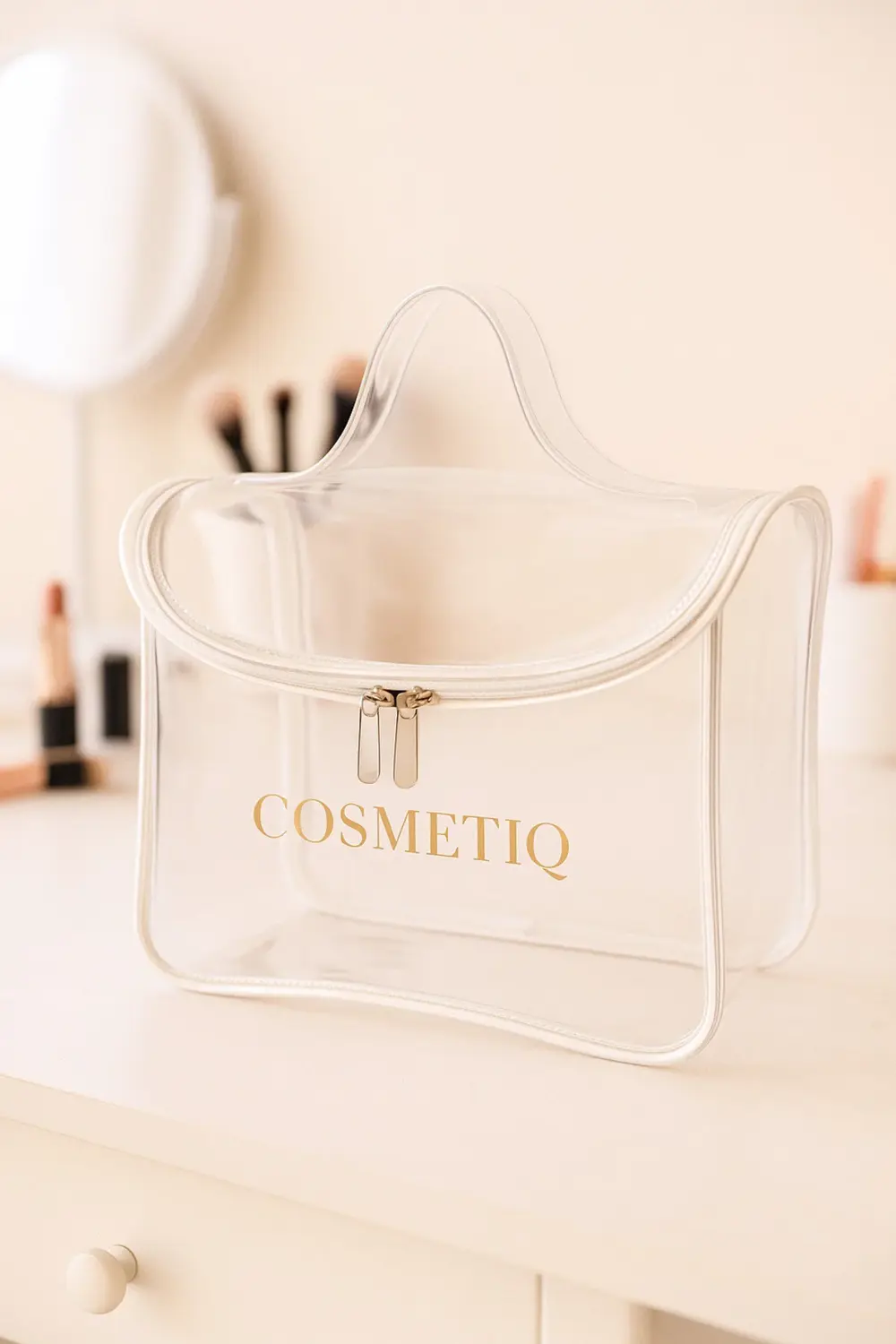 Makyaj Çantası Şeffaf Küçük Boy Makyaj Malzemeleri Çantası