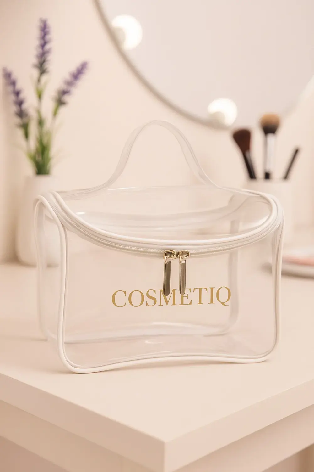 Makyaj Çantası Şeffaf Küçük Boy Makyaj Malzemeleri Çantası