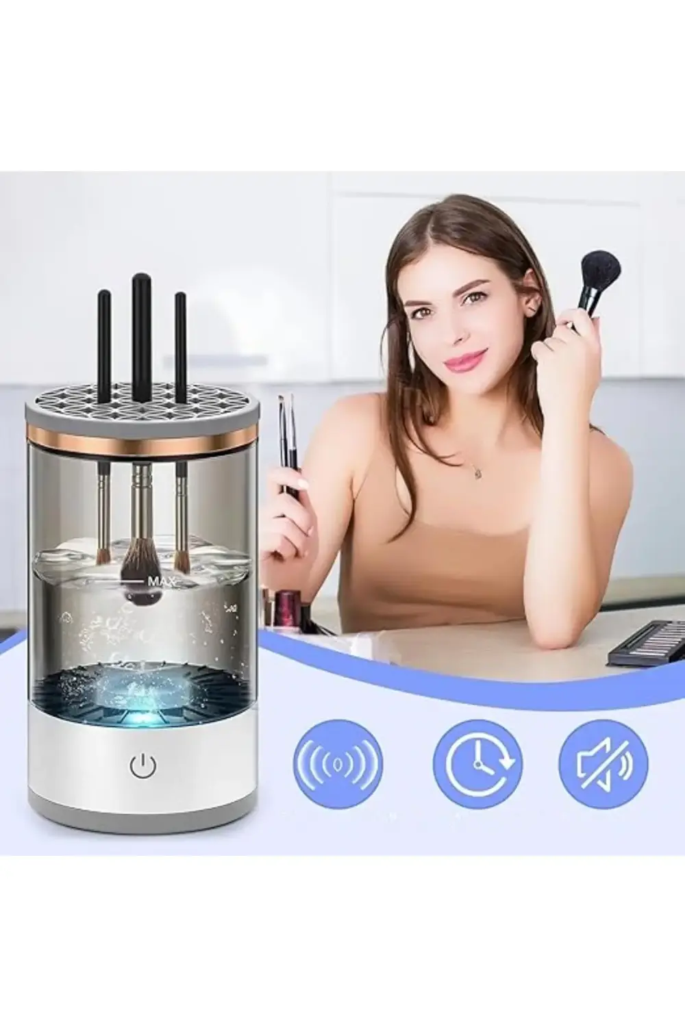 Makyaj Fırçası Temizleme Cihazı – Hijyenik Ve Profesyonel Makyaj