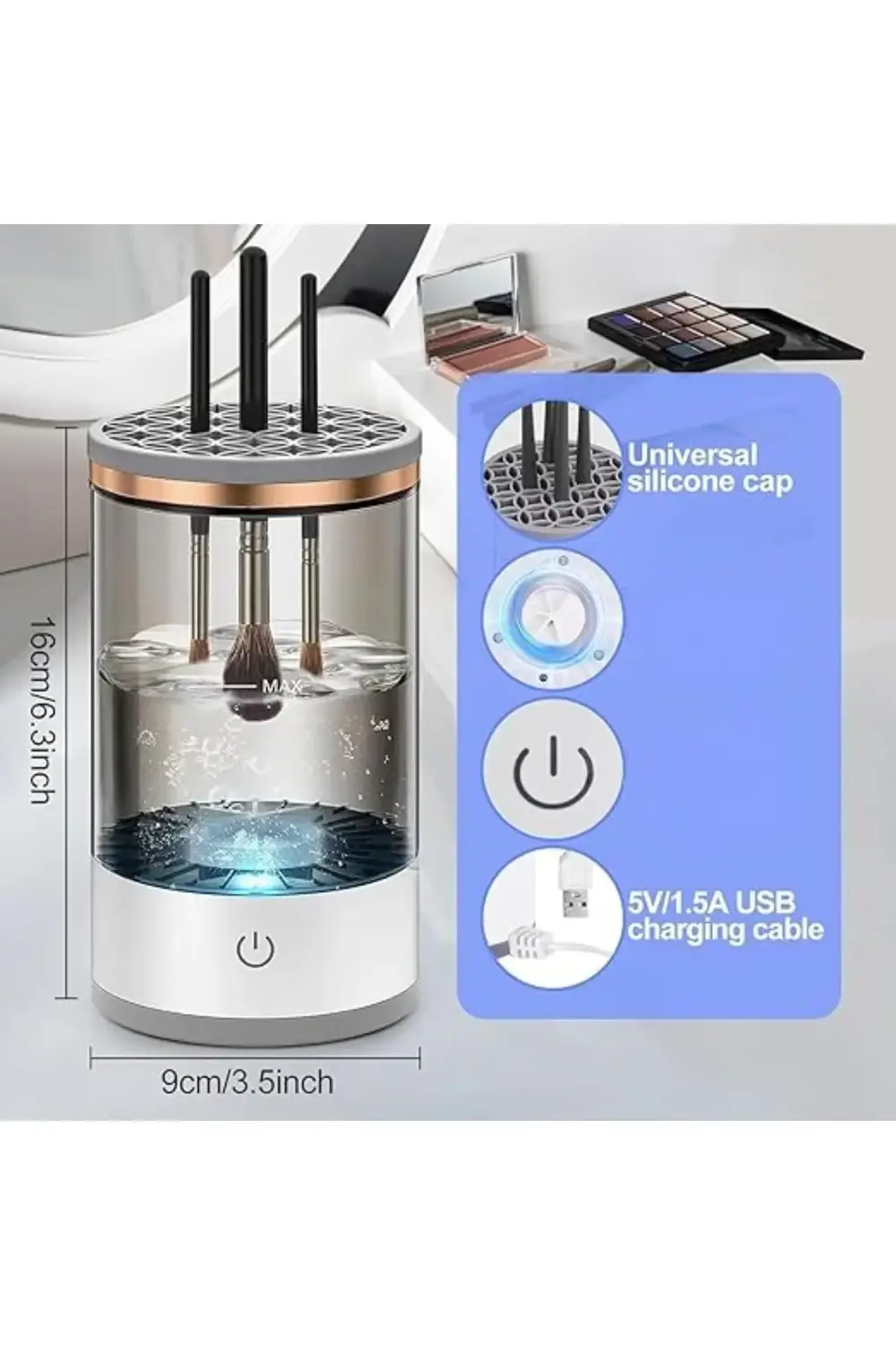 Makyaj Fırçası Temizleme Cihazı – Hijyenik Ve Profesyonel Makyaj