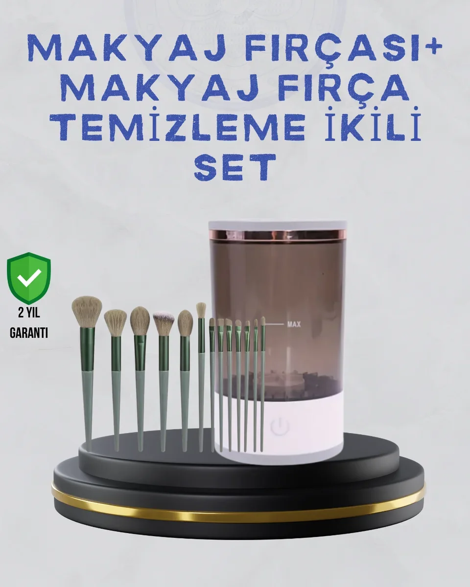 Makyaj Fırçası ve Elektrikli Fırça Temizleyici Kampanya Paketi - Hijyenik Temizlik Çözümü ve Kusursuz Makyaj Seti