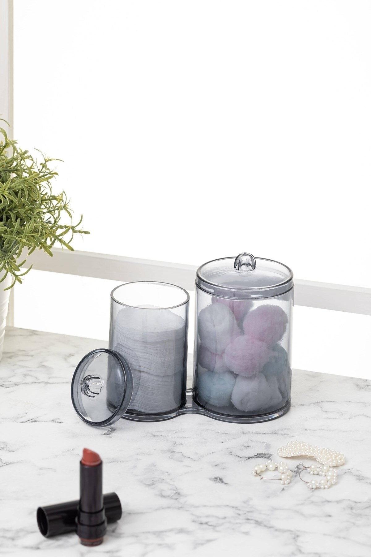 Homprime Makyaj Pamuğu Organizeri Akrilik Makyaj Temizleme Pamuğu Saklama