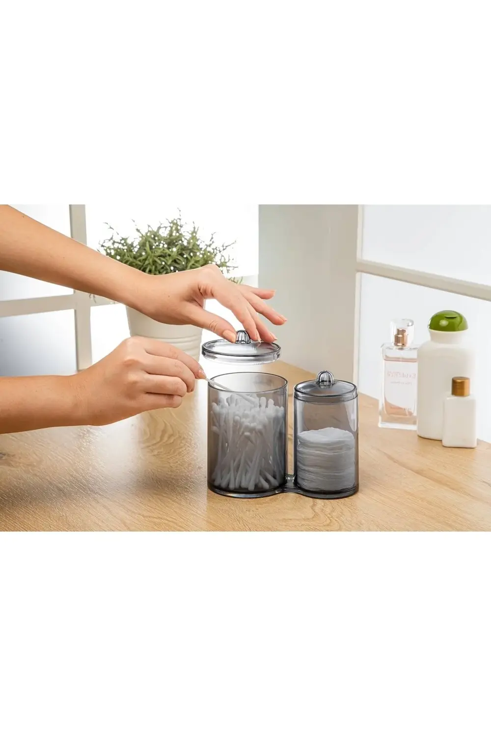 Makyaj Pamuğu Organizeri Akrilik Makyaj Temizleme Pamuğu Saklama