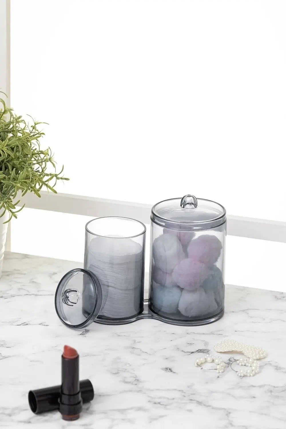 Makyaj Pamuğu Organizeri Akrilik Makyaj Temizleme Pamuğu Saklama