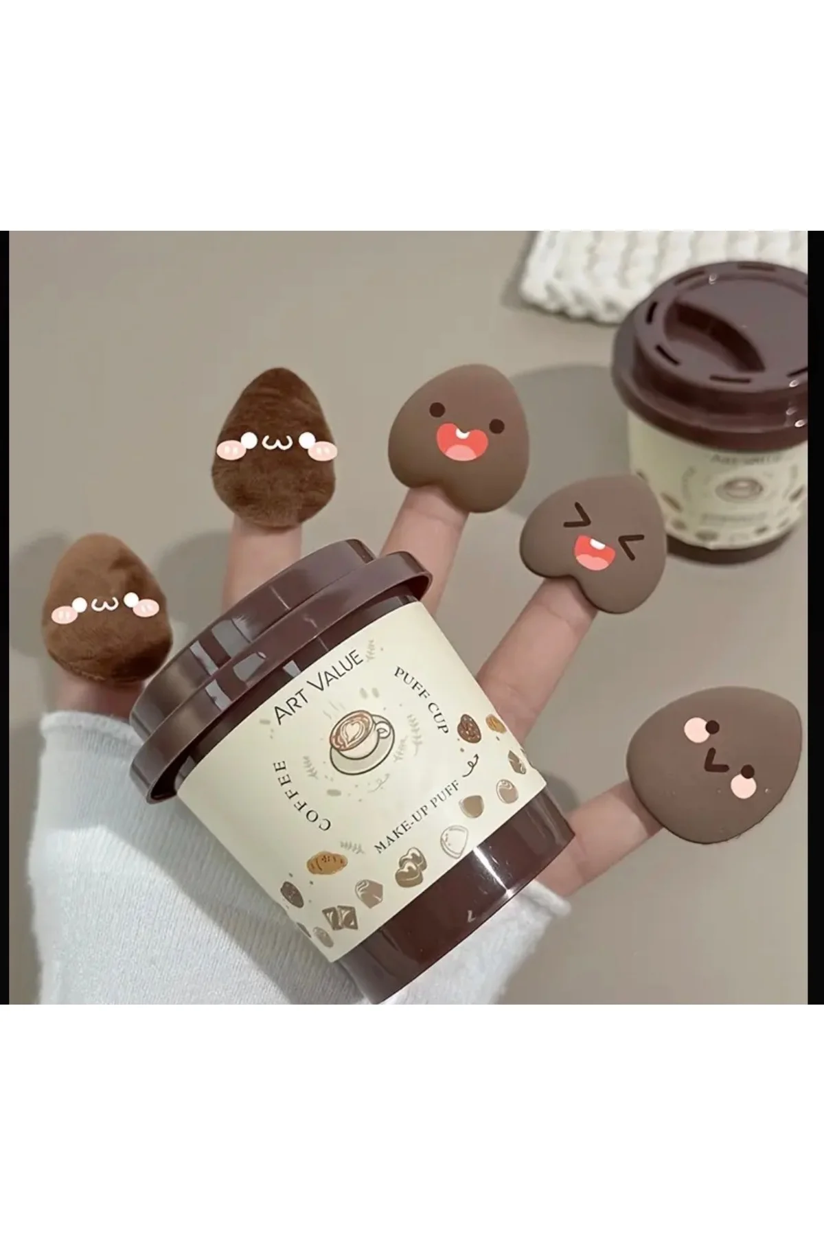 Makyaj Süngeri, Mini Baş Parmak Süngerleri, Taşınabilir Make Up, 