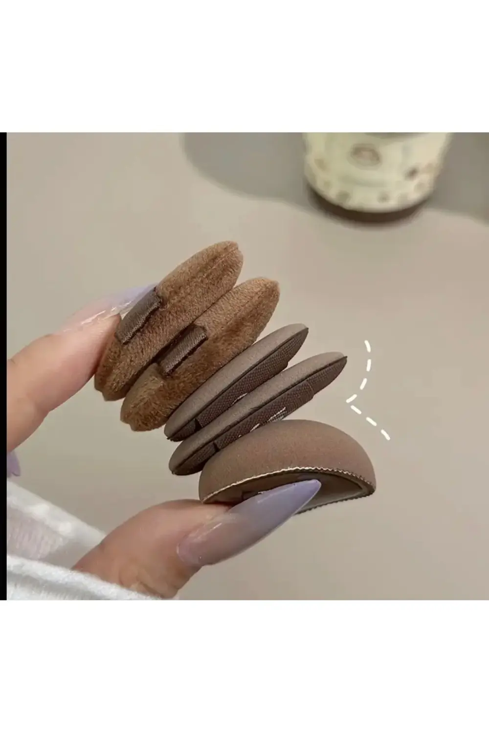 Makyaj Süngeri, Mini Baş Parmak Süngerleri, Taşınabilir Make Up,