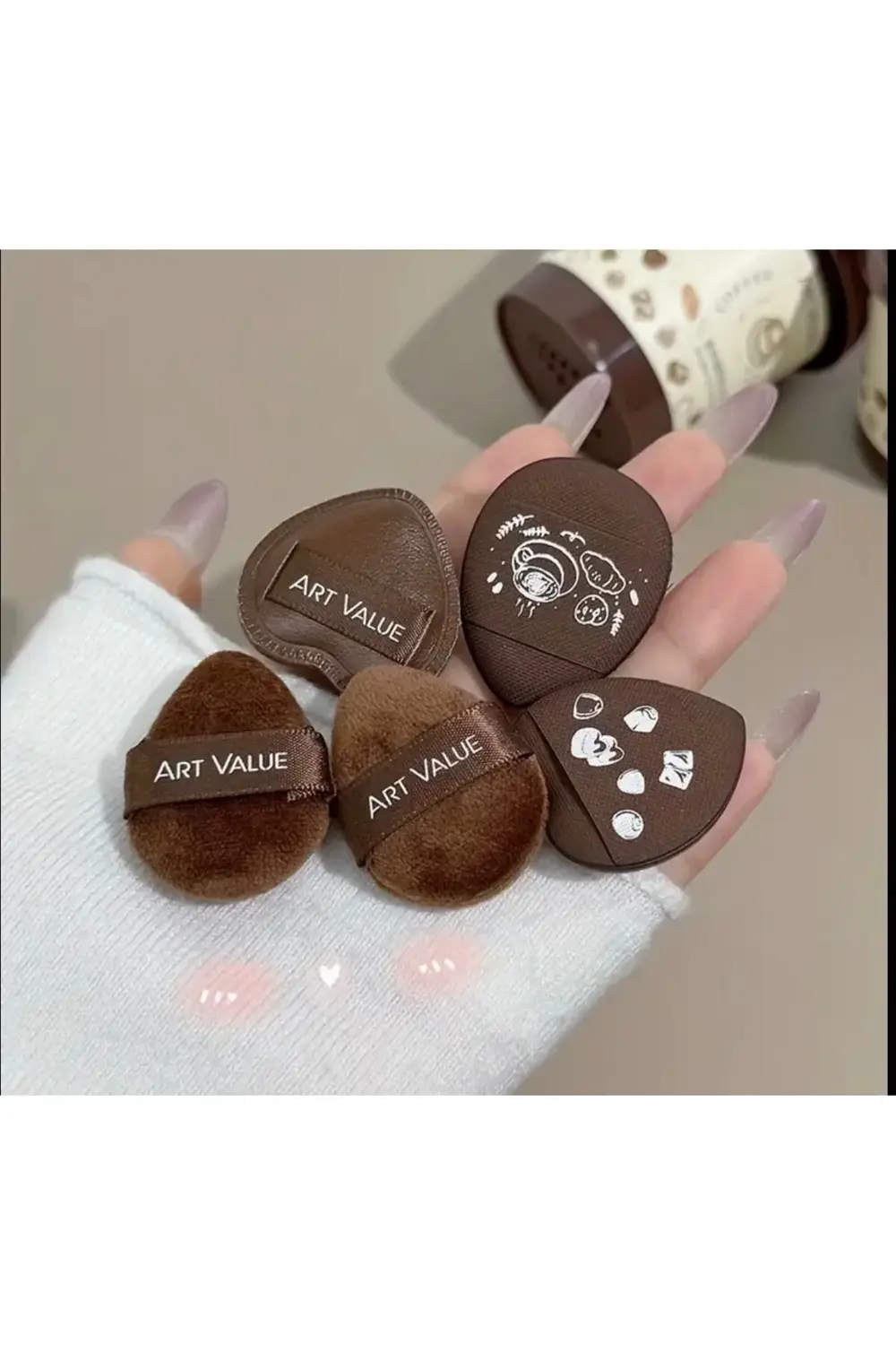 Makyaj Süngeri, Mini Baş Parmak Süngerleri, Taşınabilir Make Up,