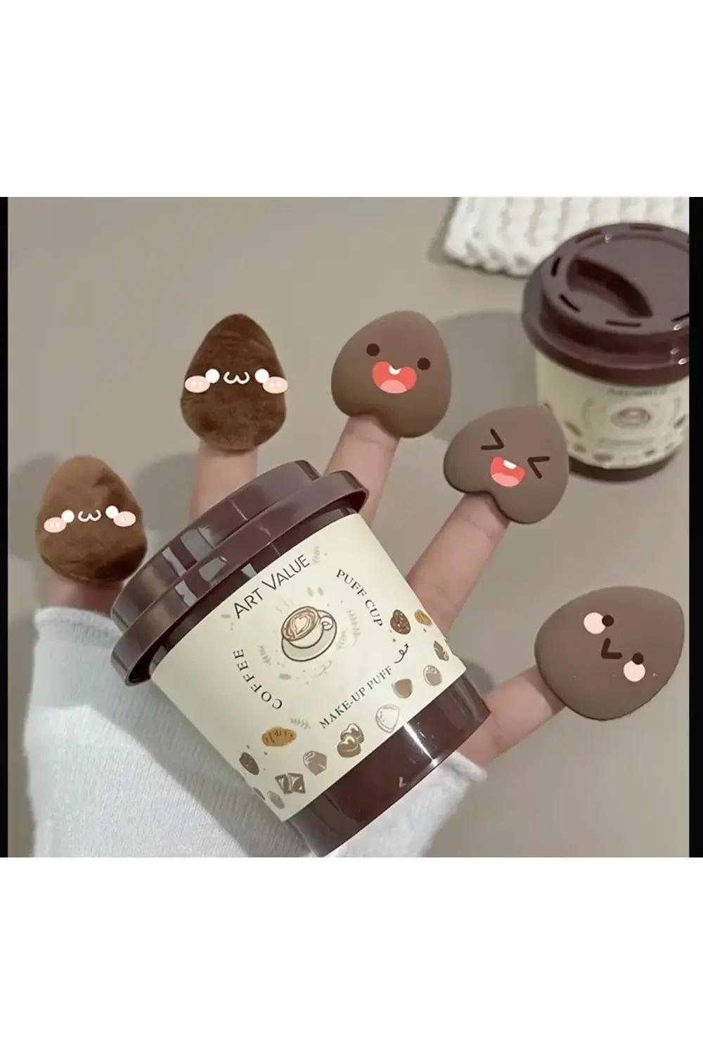 Makyaj Süngeri, Mini Baş Parmak Süngerleri, Taşınabilir Make Up,