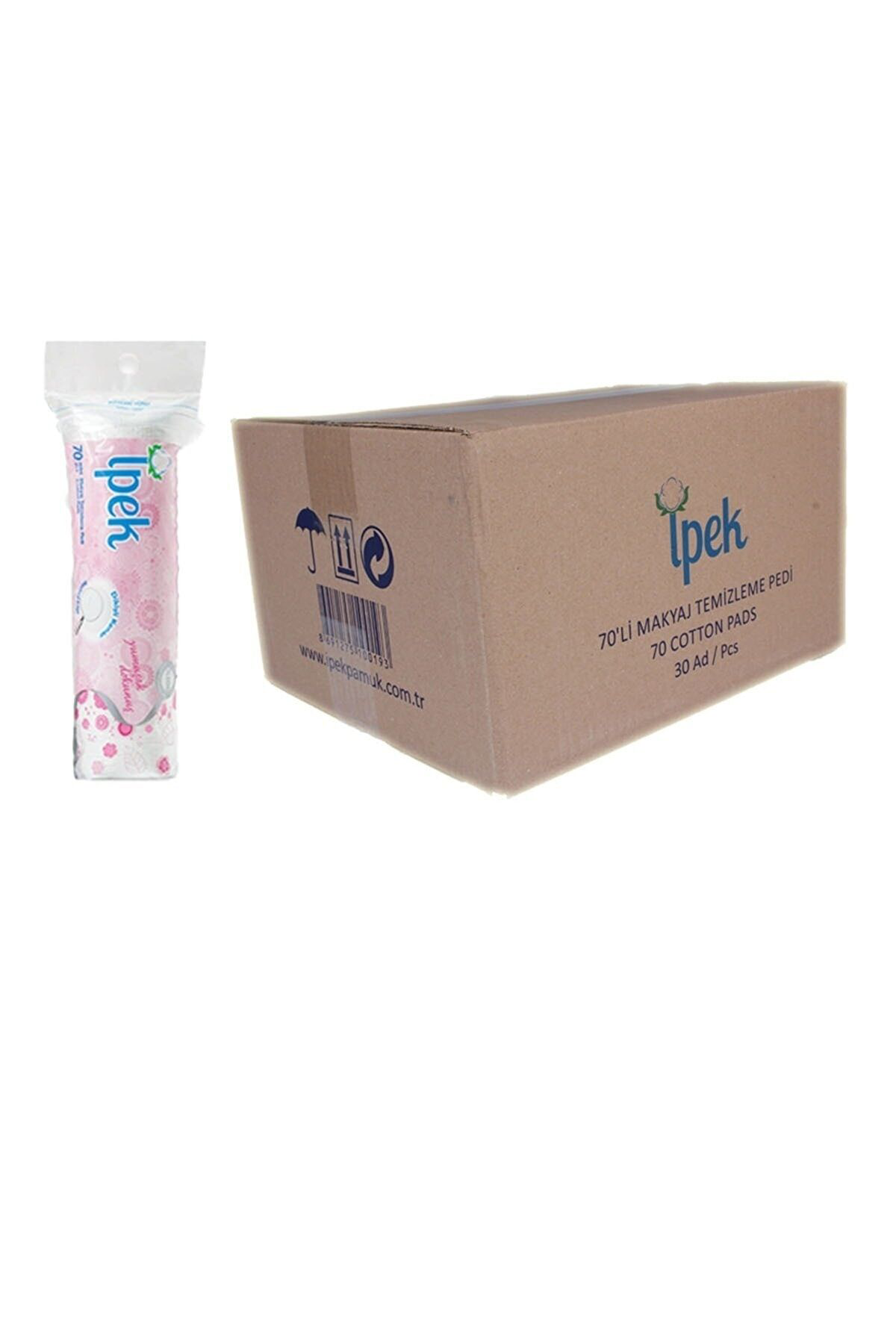 İpek Makyaj Temizleme Pedi 70'Li X 30 Adet Pamuk Disk Makyatemizleme