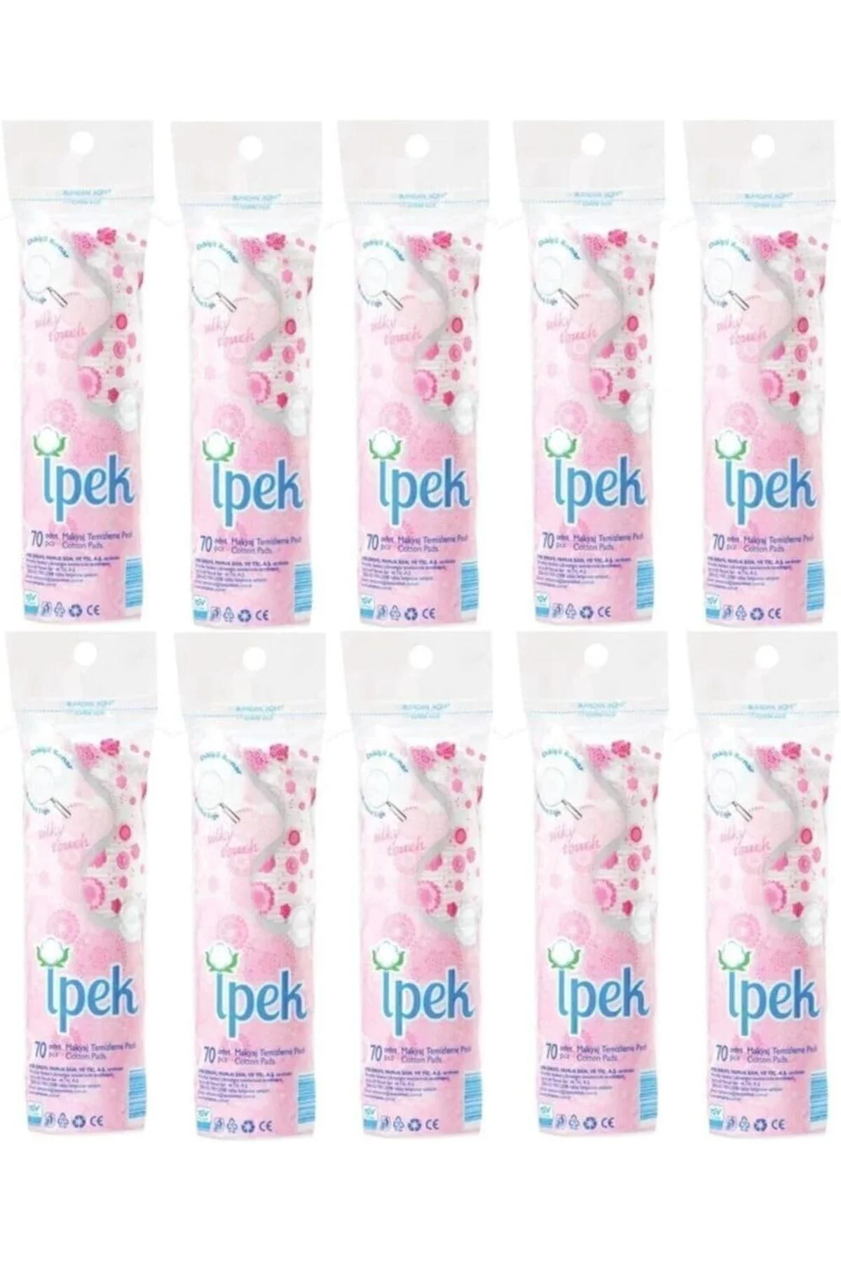 Makyaj Temizleme Pedi 70'Li X 10 Adet Pamuk Disk