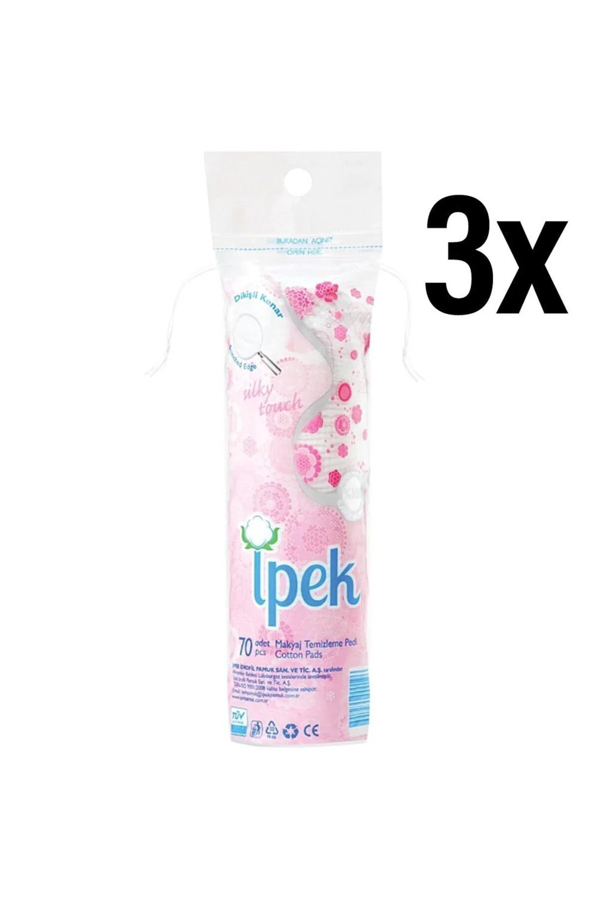 MAKYAJ TEMİZLEME PEDİ 70’li 3 PAKET 210 adet