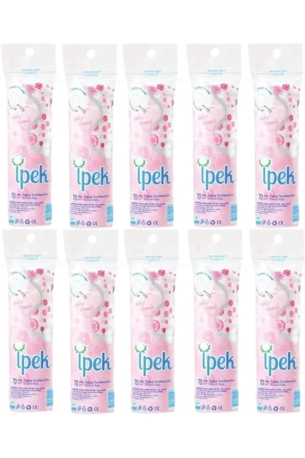Makyaj Temizleme Pedi 70'Li X 10 Adet Pamuk Disk