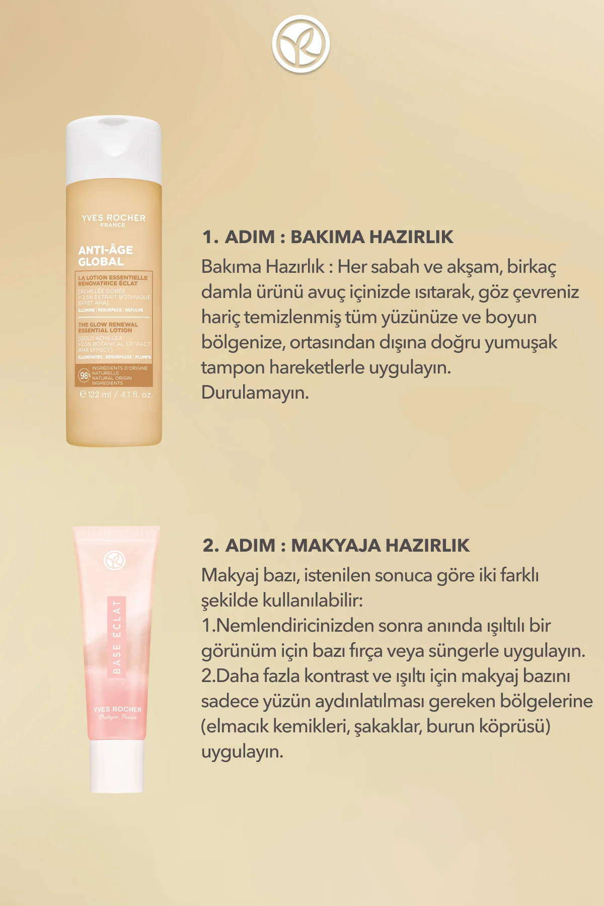 Makyaja Hazırlık Seti- AHA Losyon 122 ml & Makyaj Bazı 30 ml