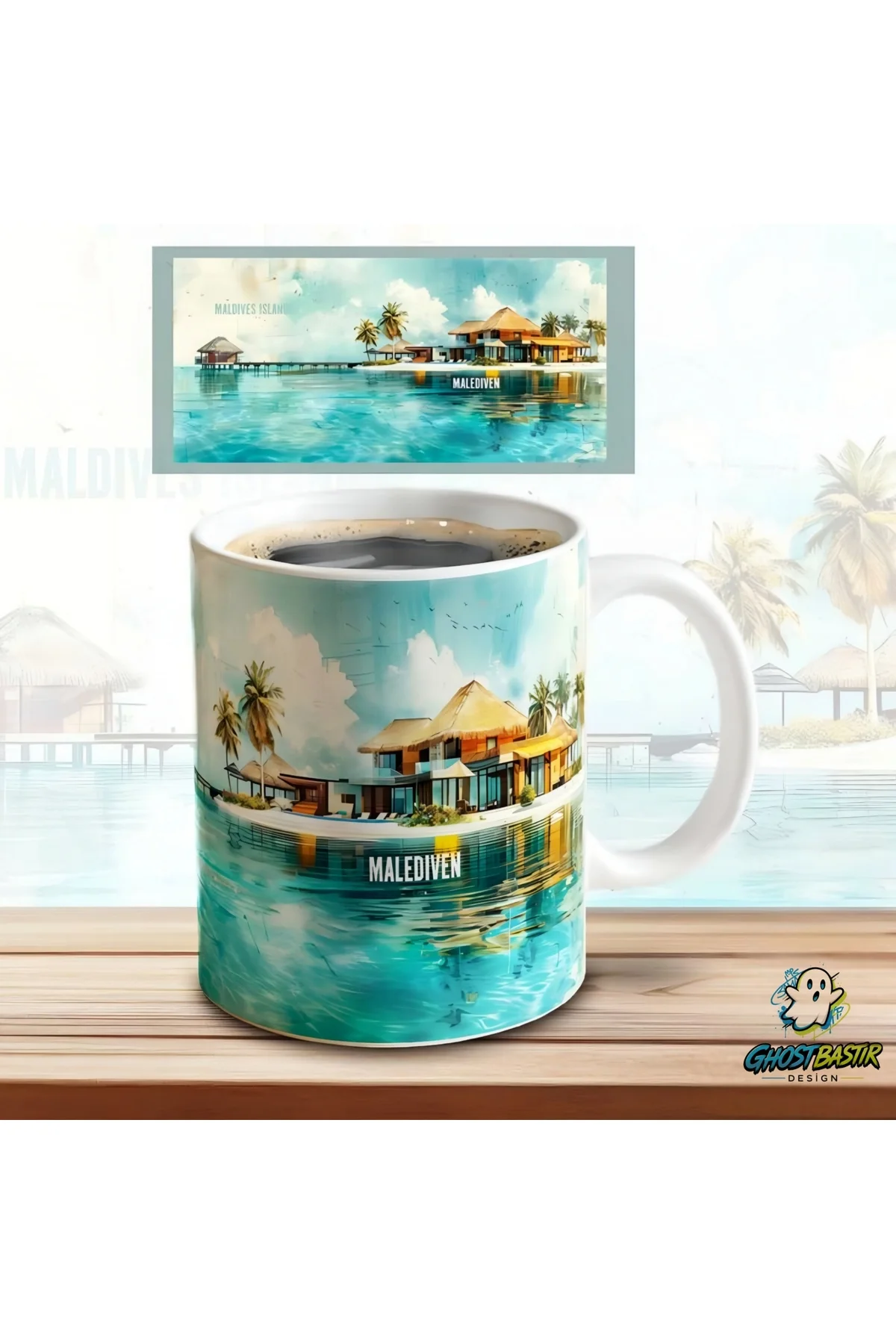 Maldivler Kupa Bardak | Tek Adet K0601