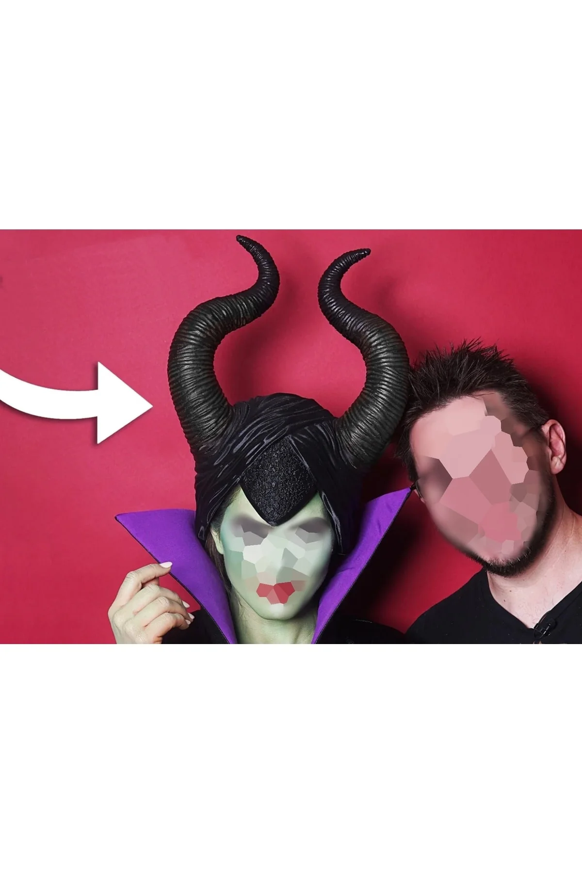 Malefiz Boynuzlu Kask Kafalık Maske Maleficent
