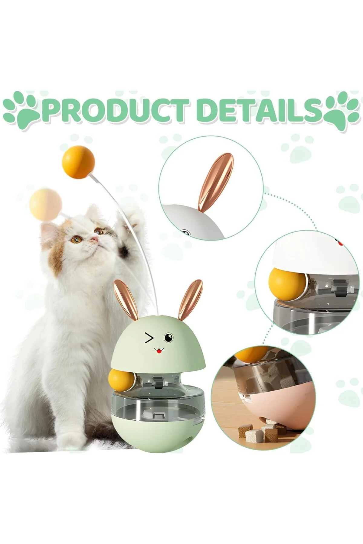Mama Hazneli Hacıyatmaz Mama Oyuncağı – Kedi & Küçük Köpekler içi