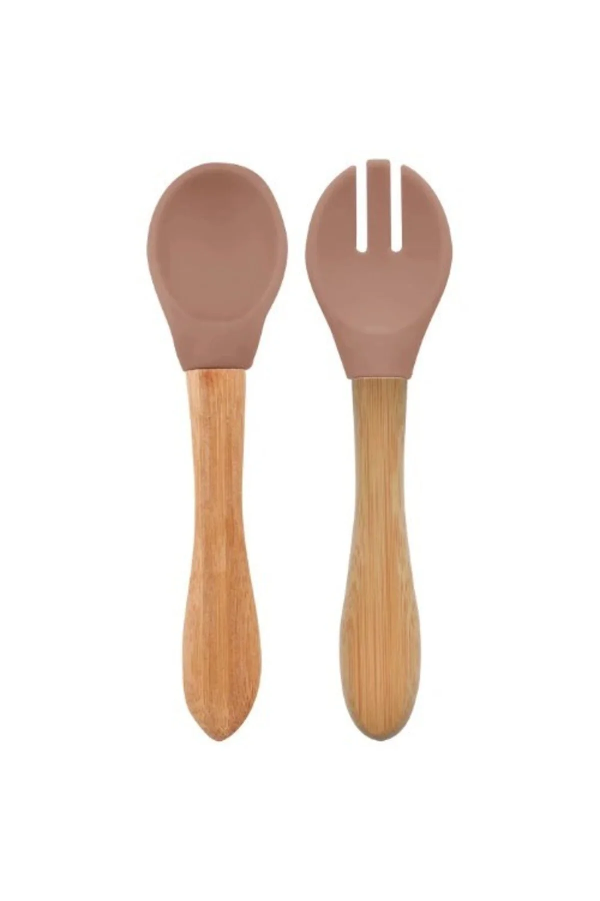 Mama Kaşığı ve Çatal Seti Woody Brown