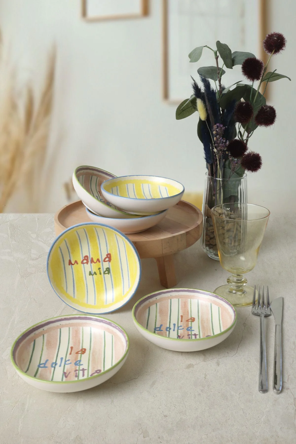 Mama Mia & La Dolce Vita Halka Çerezlik / Sosluk 13 Cm 6 Adet 227