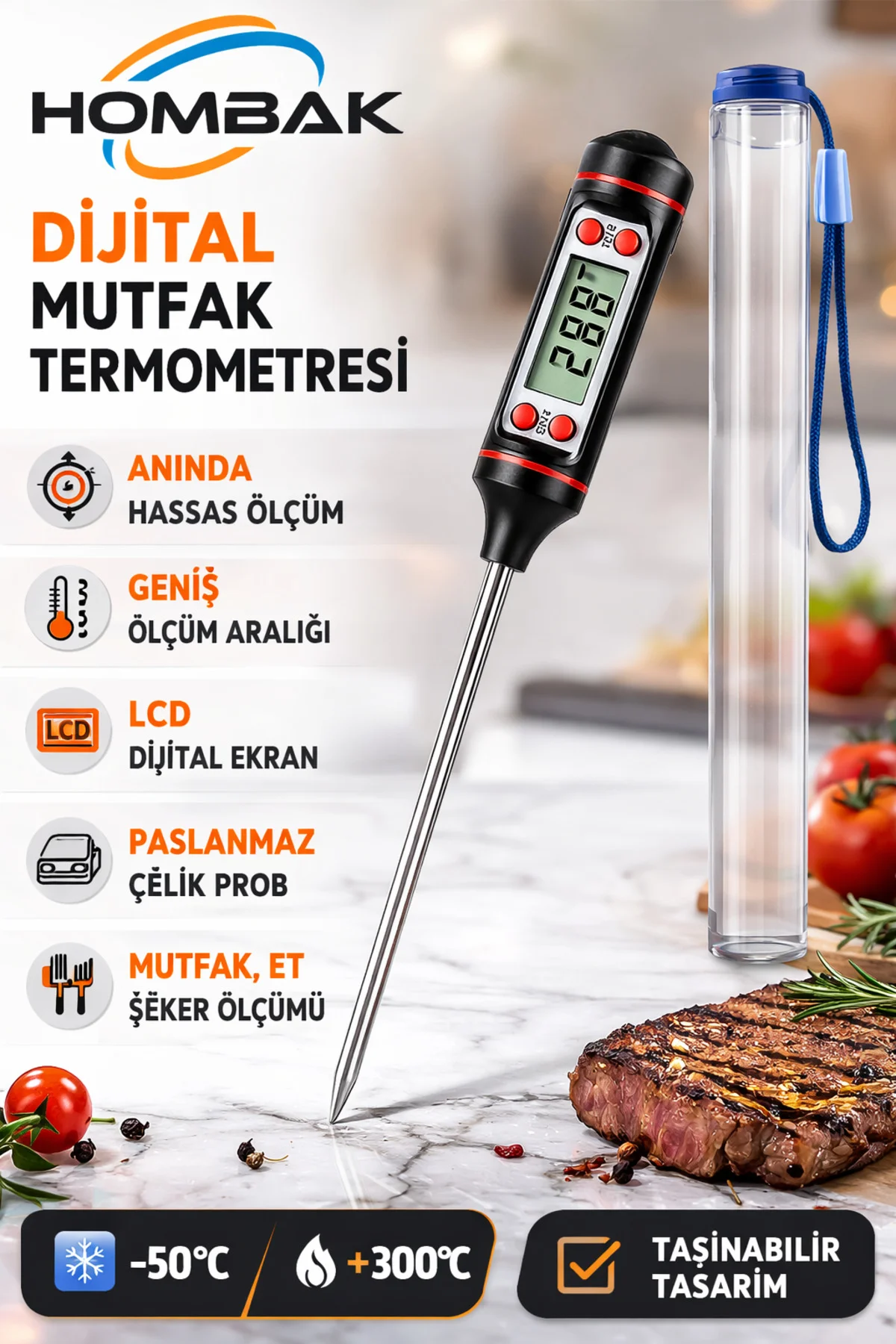 Mama Sıcaklık Ölçüm Süt Isı Ölçer Gıda Derece Ölçer Termometre Di