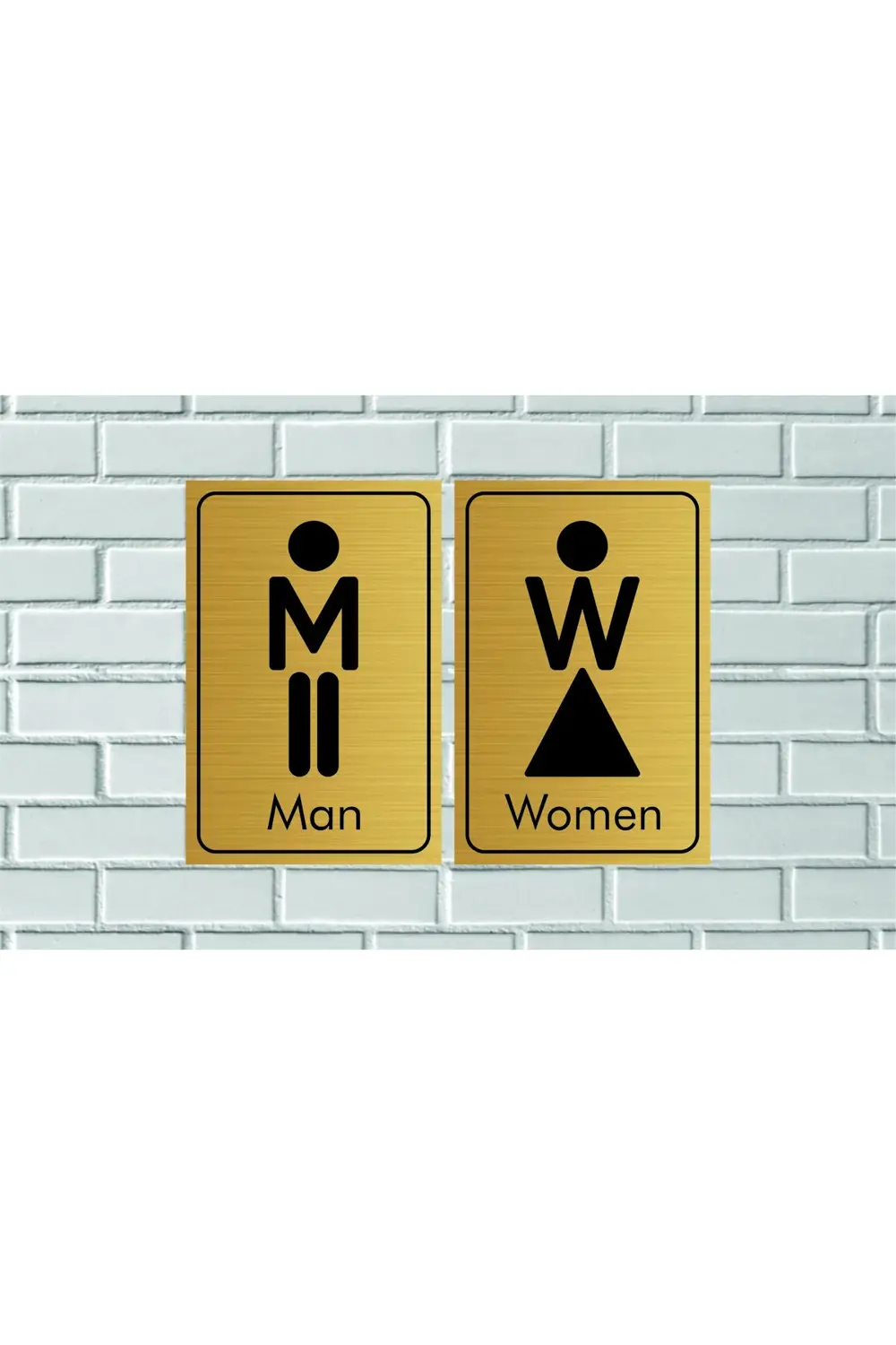 MAN / WOMEN YAZILI GOLD METAL LEVHA