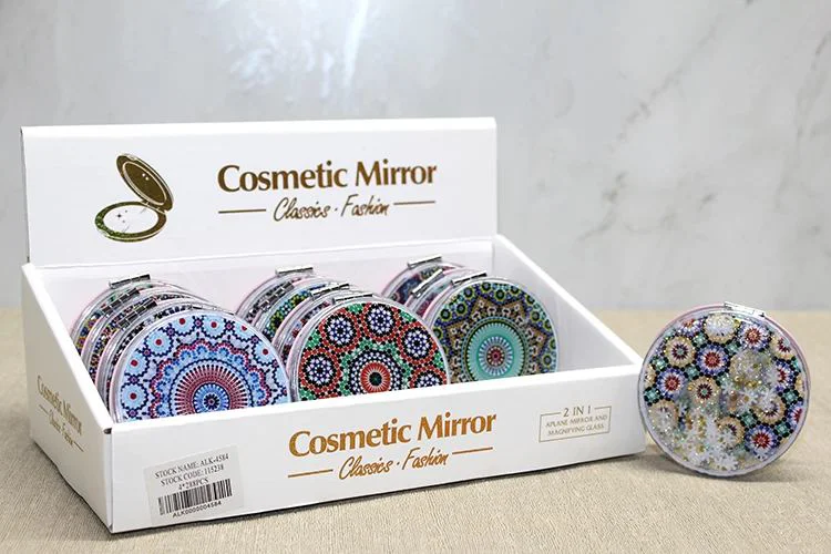 Mandala Desenli Hareketli Sulu El Aynası - 7x7 Cm Şık Aksesuar Fiyatı, Yorumları ve Özellikleri