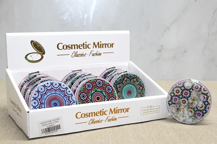 Mandala Desenli Hareketli Sulu El Aynası Alk4584 Mandala Desenli Hareketli Sulu El Aynası Alk4584