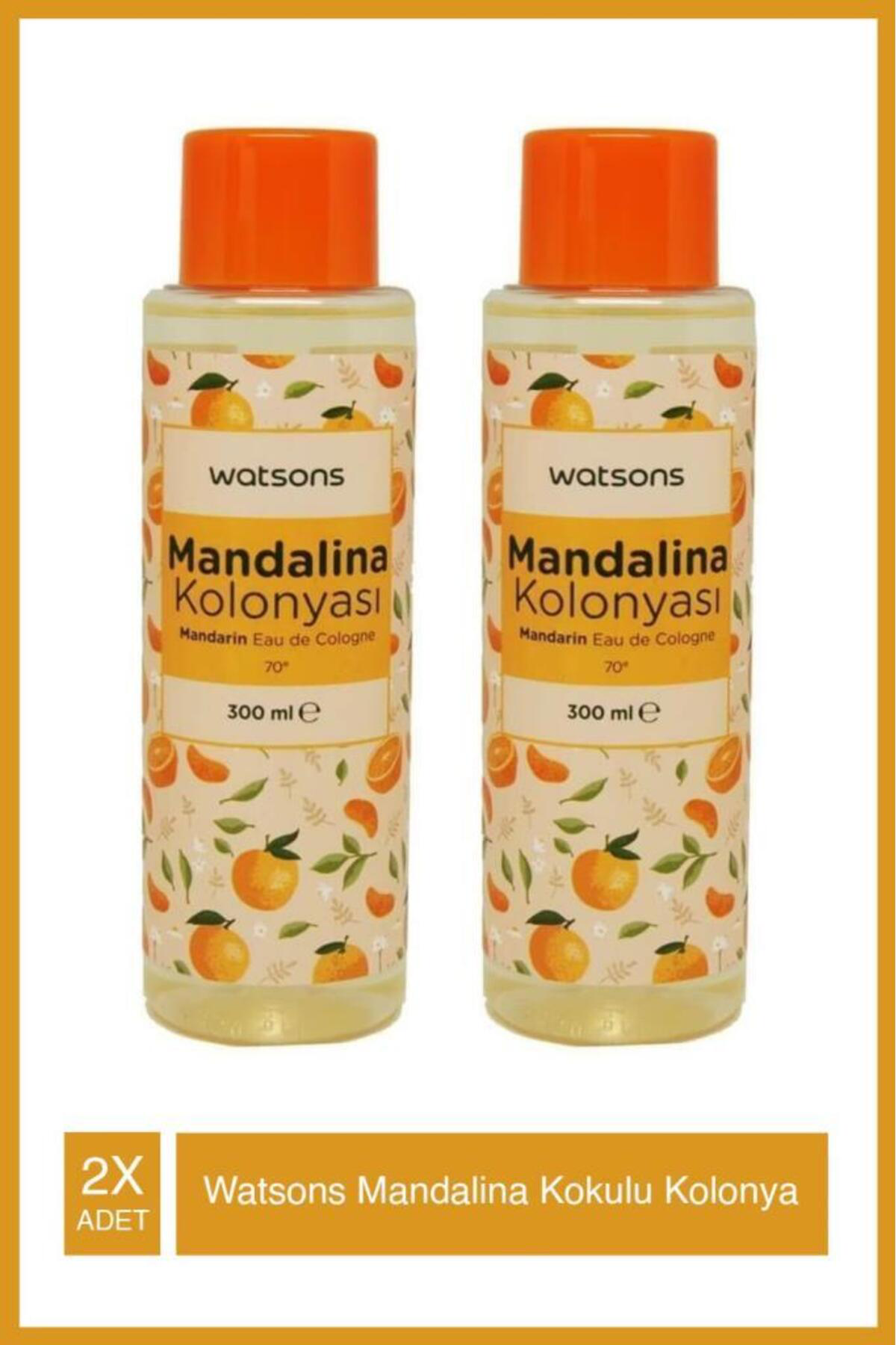 Mandalina Kokulu Kolonya 300 Ml X2 Adet