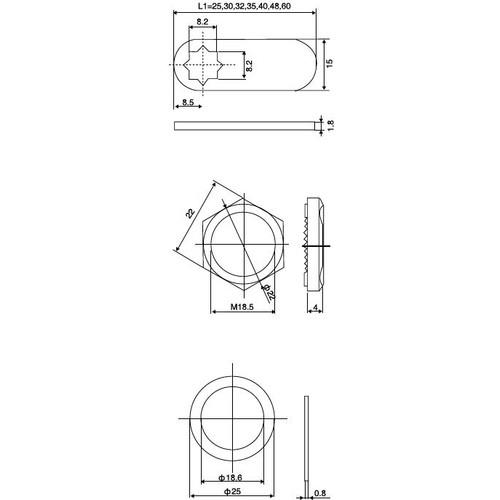 Mandallı Çekmece Kapak Kilidi 30mm
