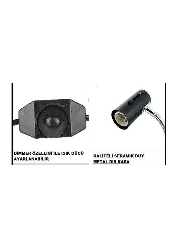 Korhan Teknik  Mandalli Lamba Tutacaği Dimmer Özellikli 2 Adet Uva/Uvb Lamba Dahil