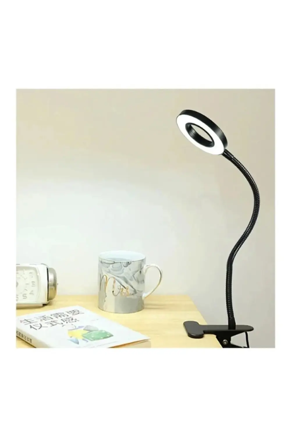 Mandallı Led Çalışma Okuma Işığı Ayarlanabilir Işık 3 Renk Masa G